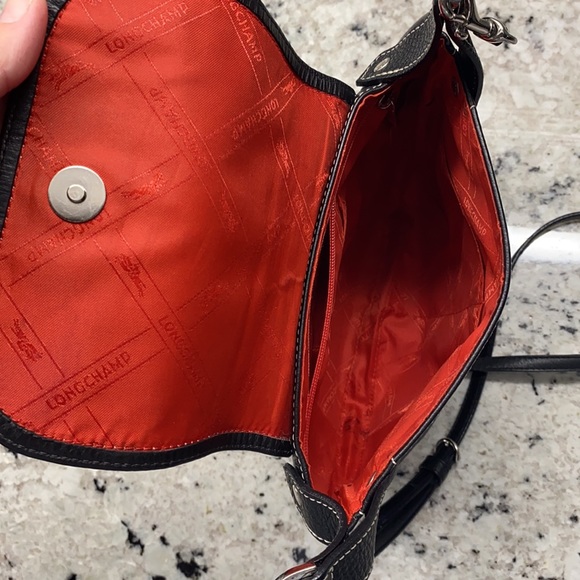 Longchamp Black Leather Small Crossbody Bag - Picture 6 of 8